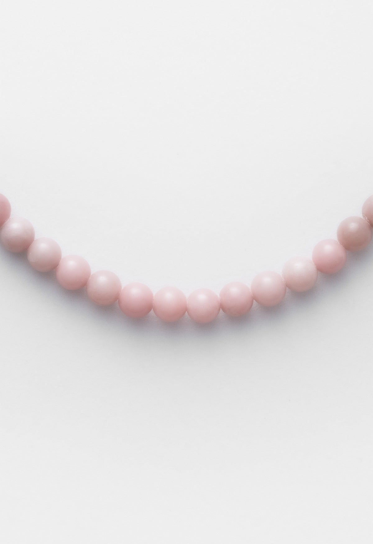 Sun Ray Necklace Pink Opal Silver 6mm