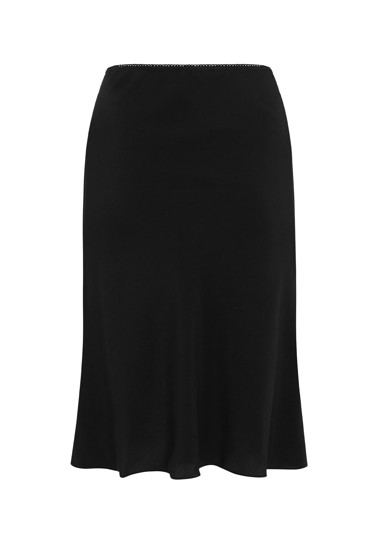 Bias Knee Skirt Nera Silk