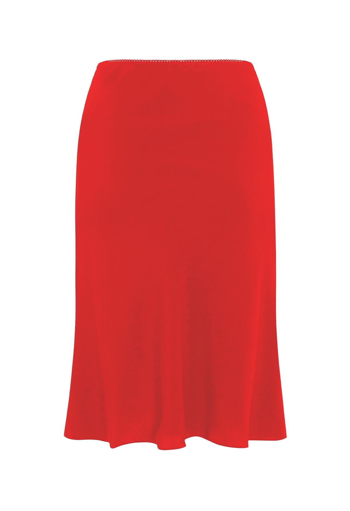 Bias Knee Skirt Pomodoro Silk