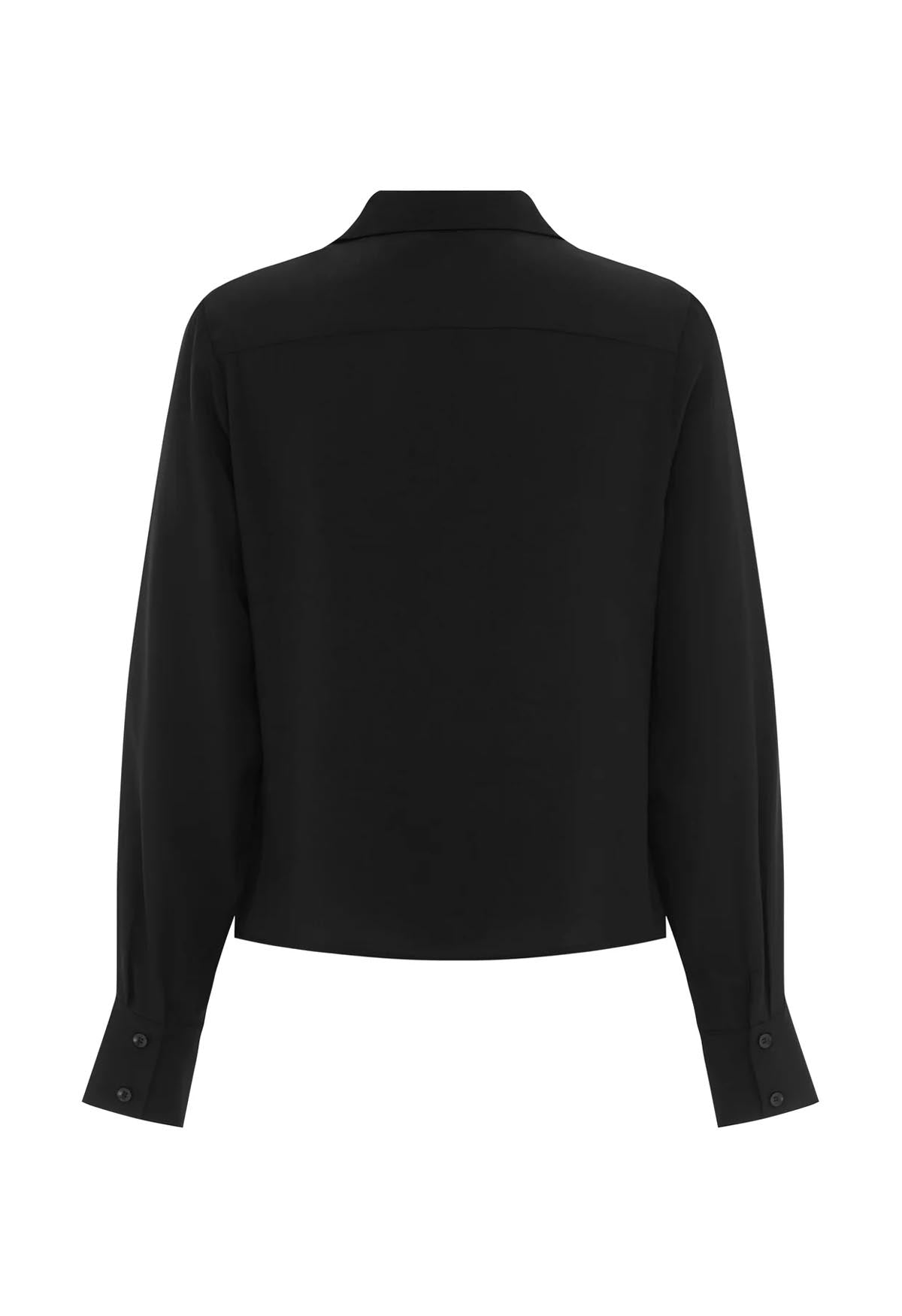 Classic Long Sleeve Silk Shirt Nera