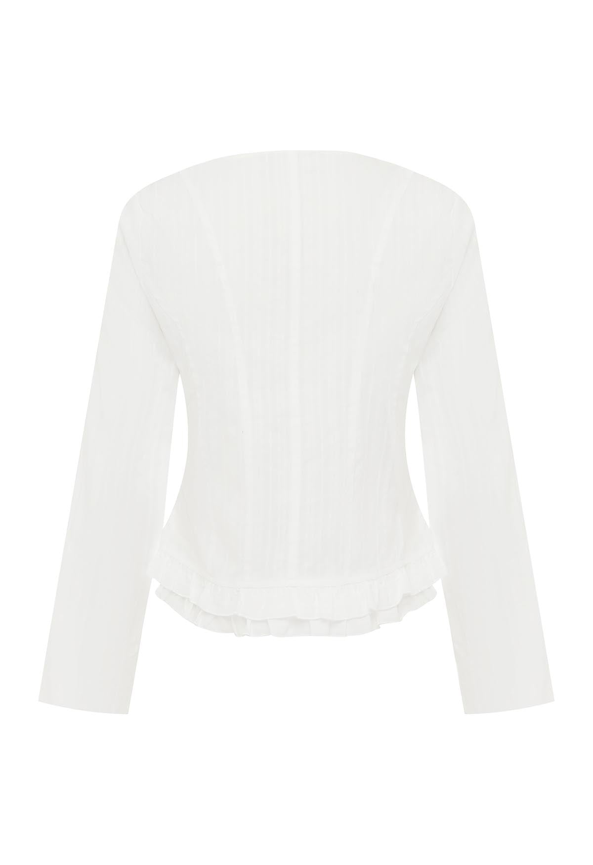 Ruffle-Hem Blouse Bianca