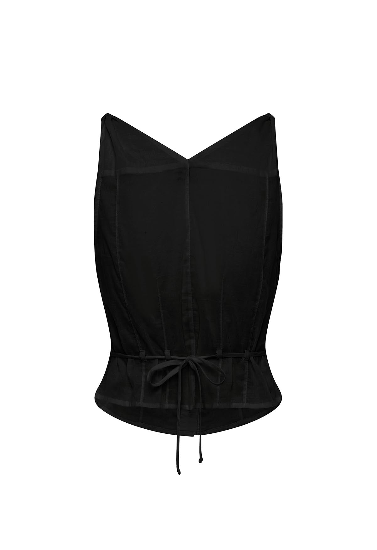 Twist Shoulder Bustier Nera