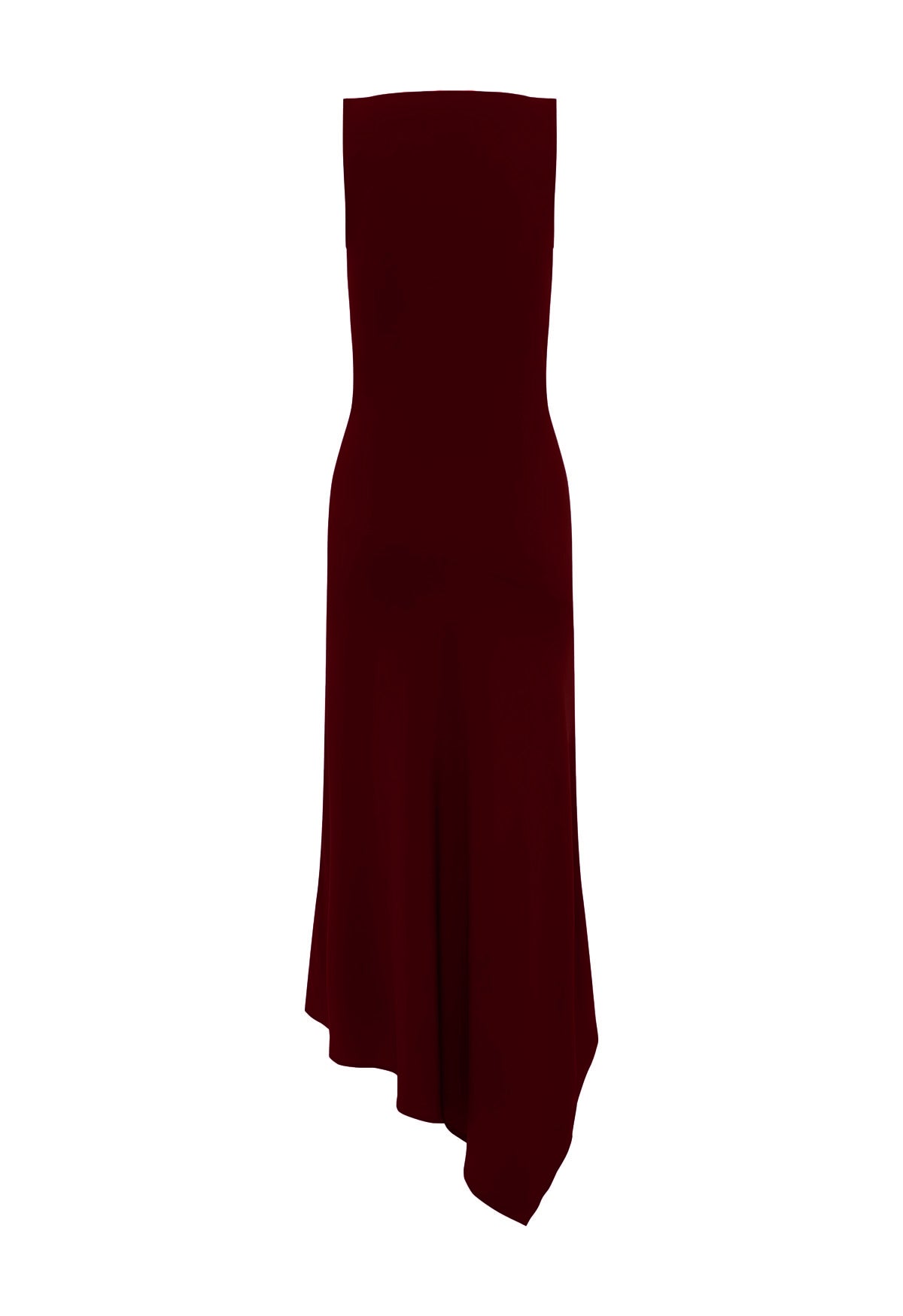 Asymmetrical Cowl Dress Vino