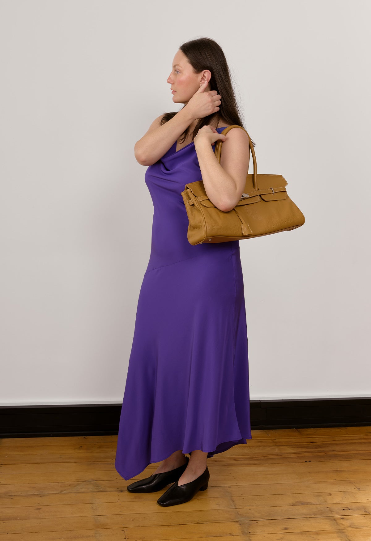 Asymmetrical Cowl Dress Viola