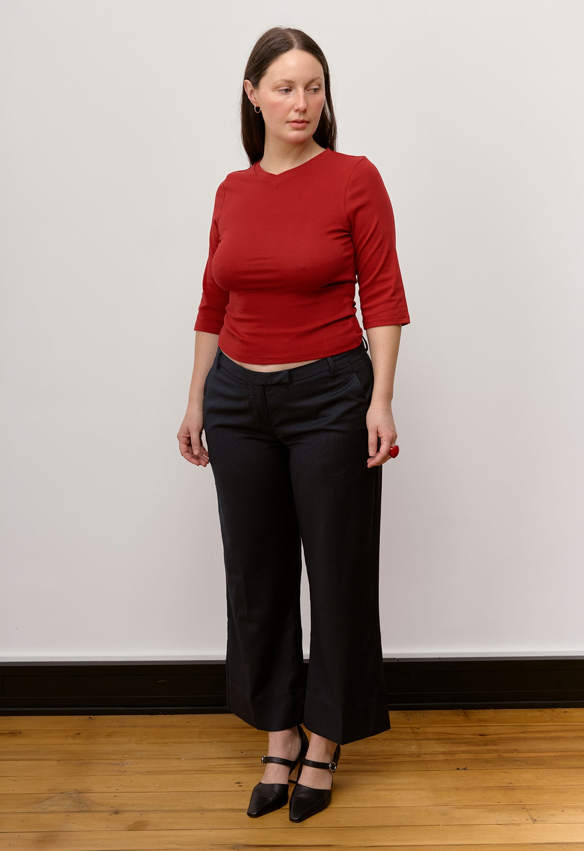 Baby V-Neck Top Rossa