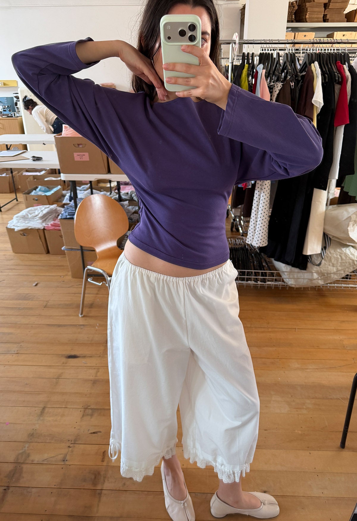 Bateau Long Sleeve Washed Viola