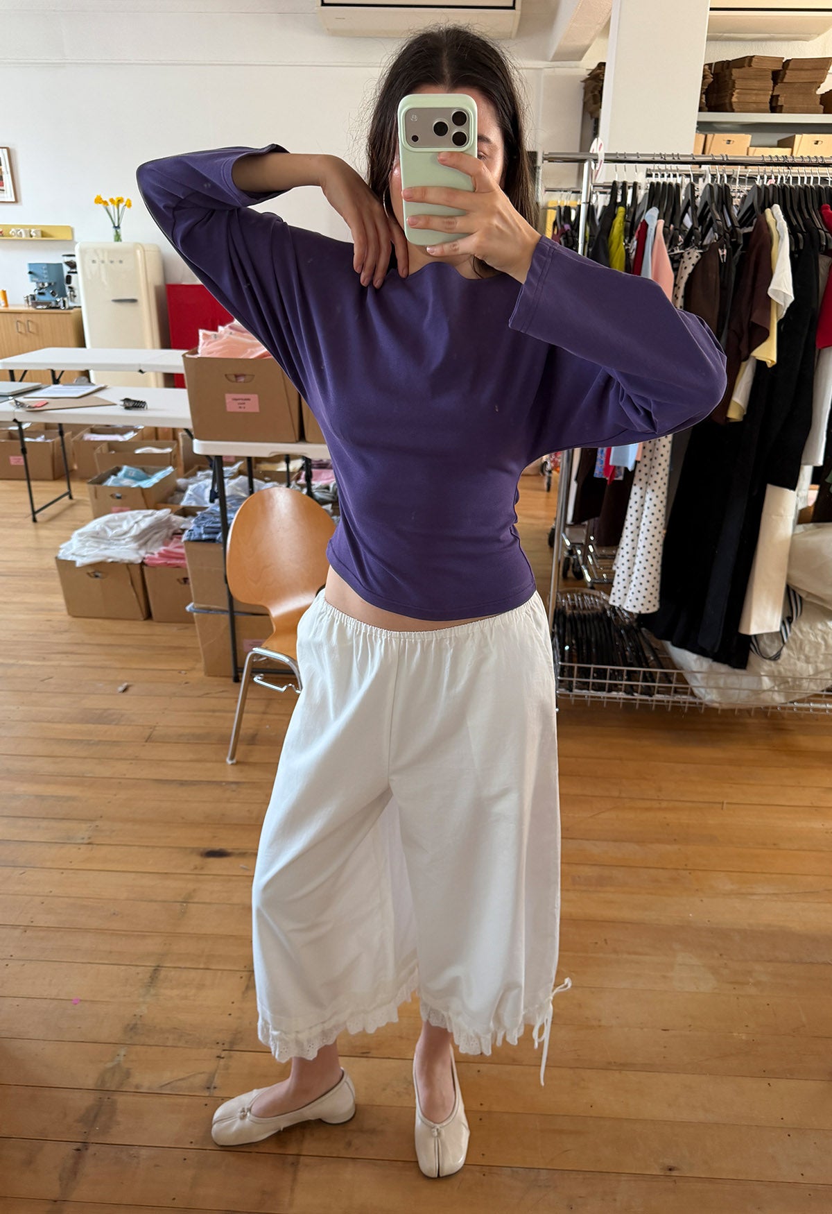 Bateau Long Sleeve Washed Viola
