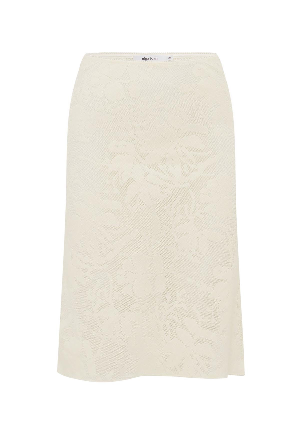Bias Knee Skirt Burro Lace