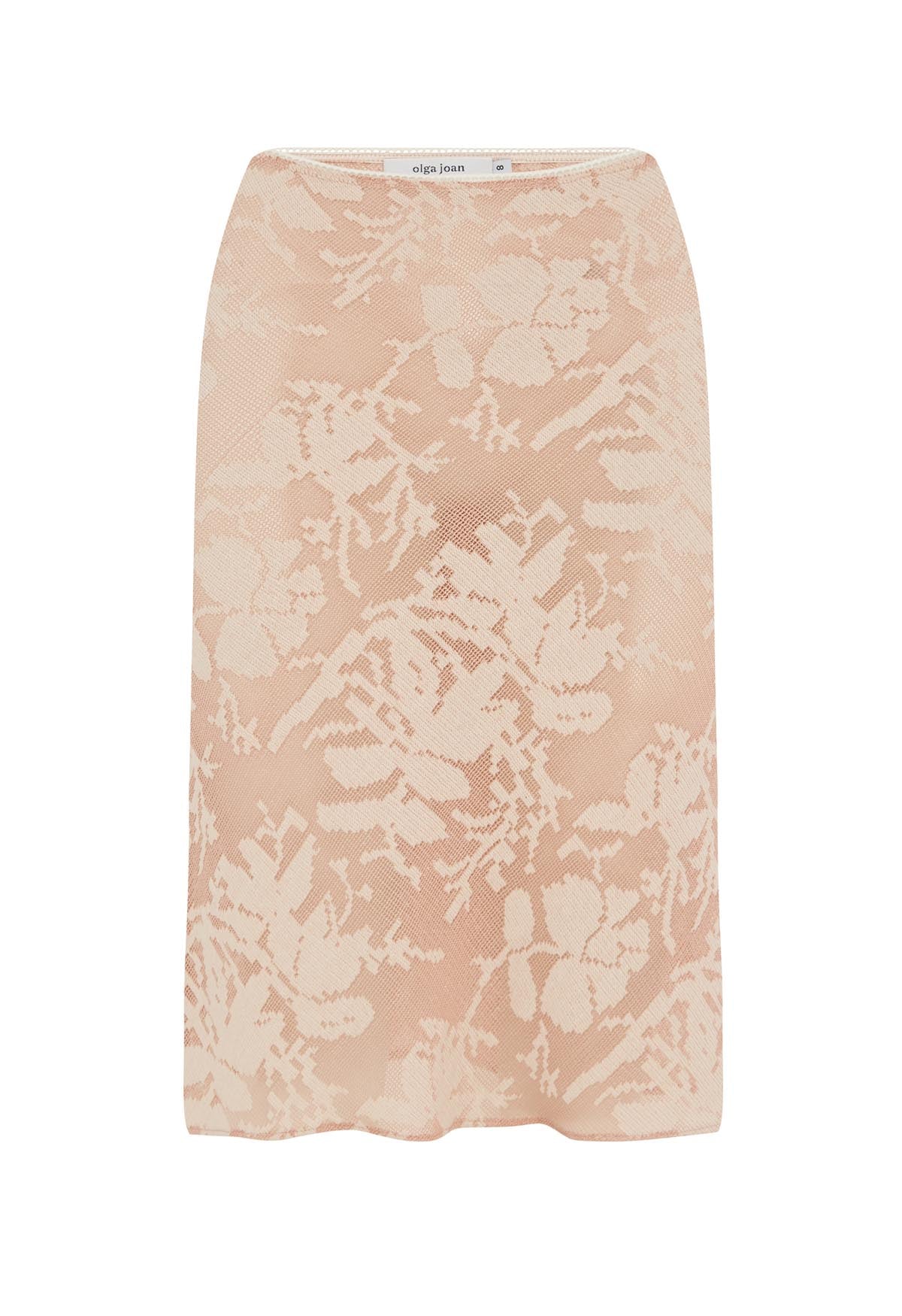 Bias Knee Skirt Petalo Lace