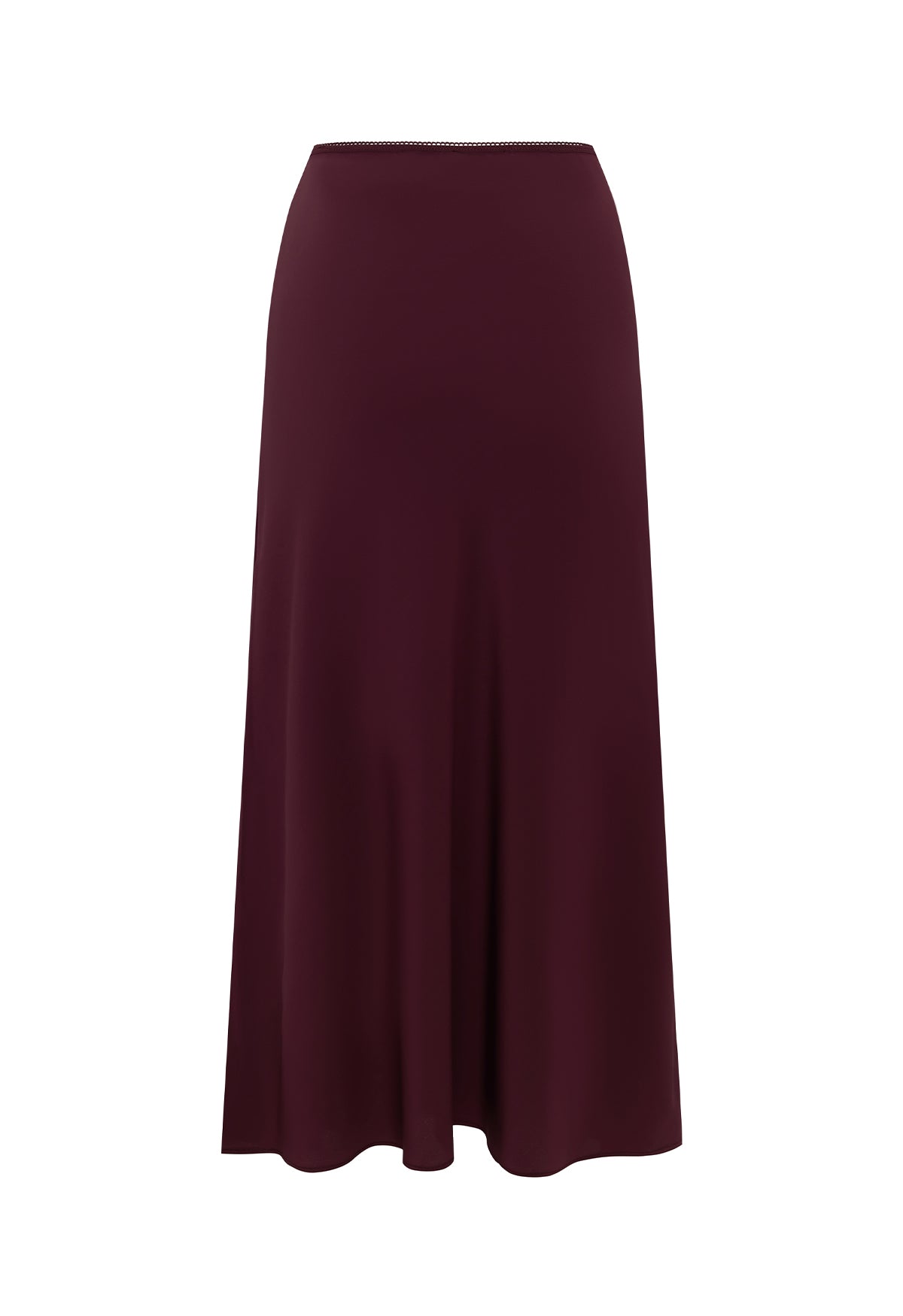 Bias Mid Skirt Vino Silk