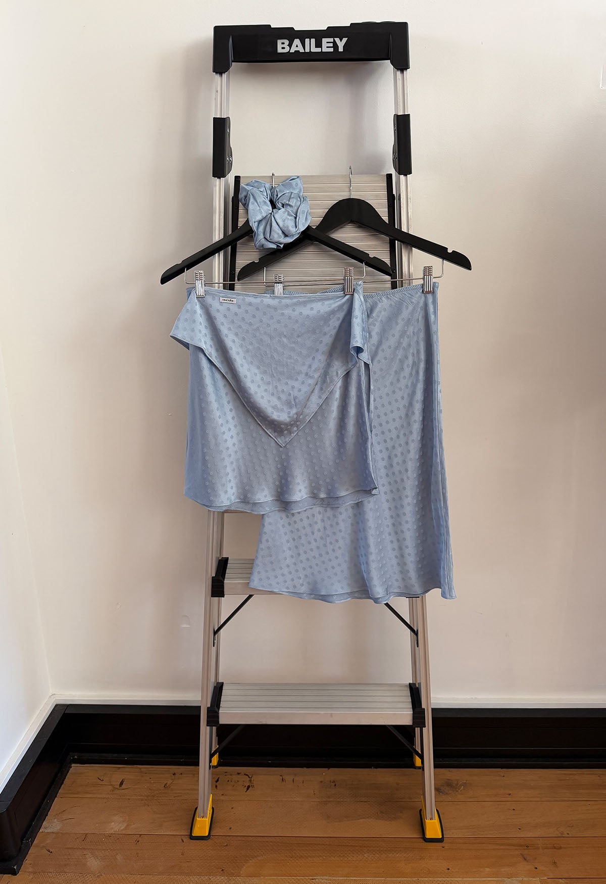 Bias Mini Skirt Jacquard Cielo