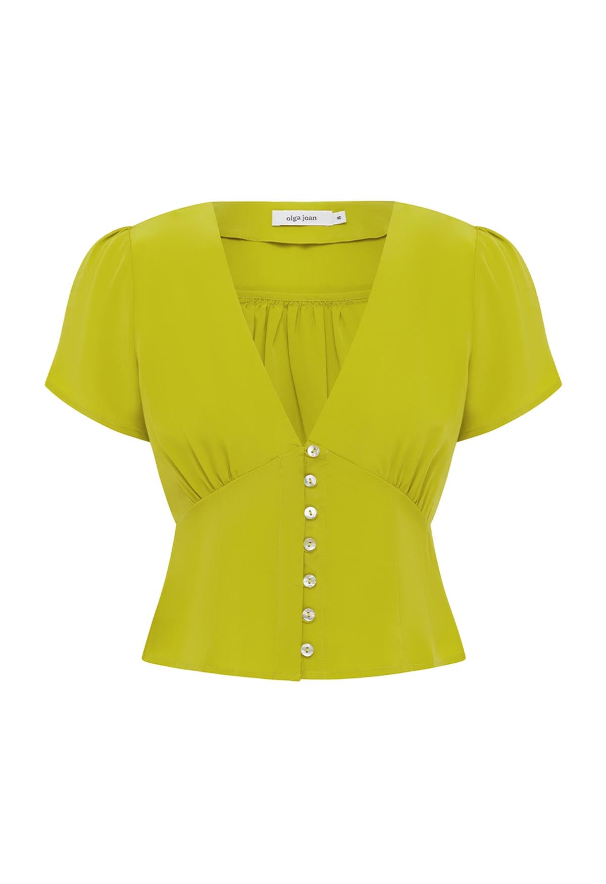 Cap-Sleeve Top Chartreuse (previous production)