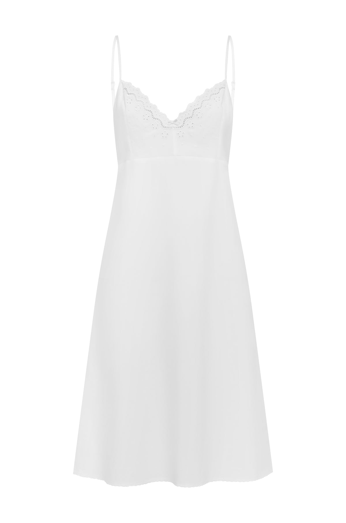Embroidered Bust Slip Dress Bianca