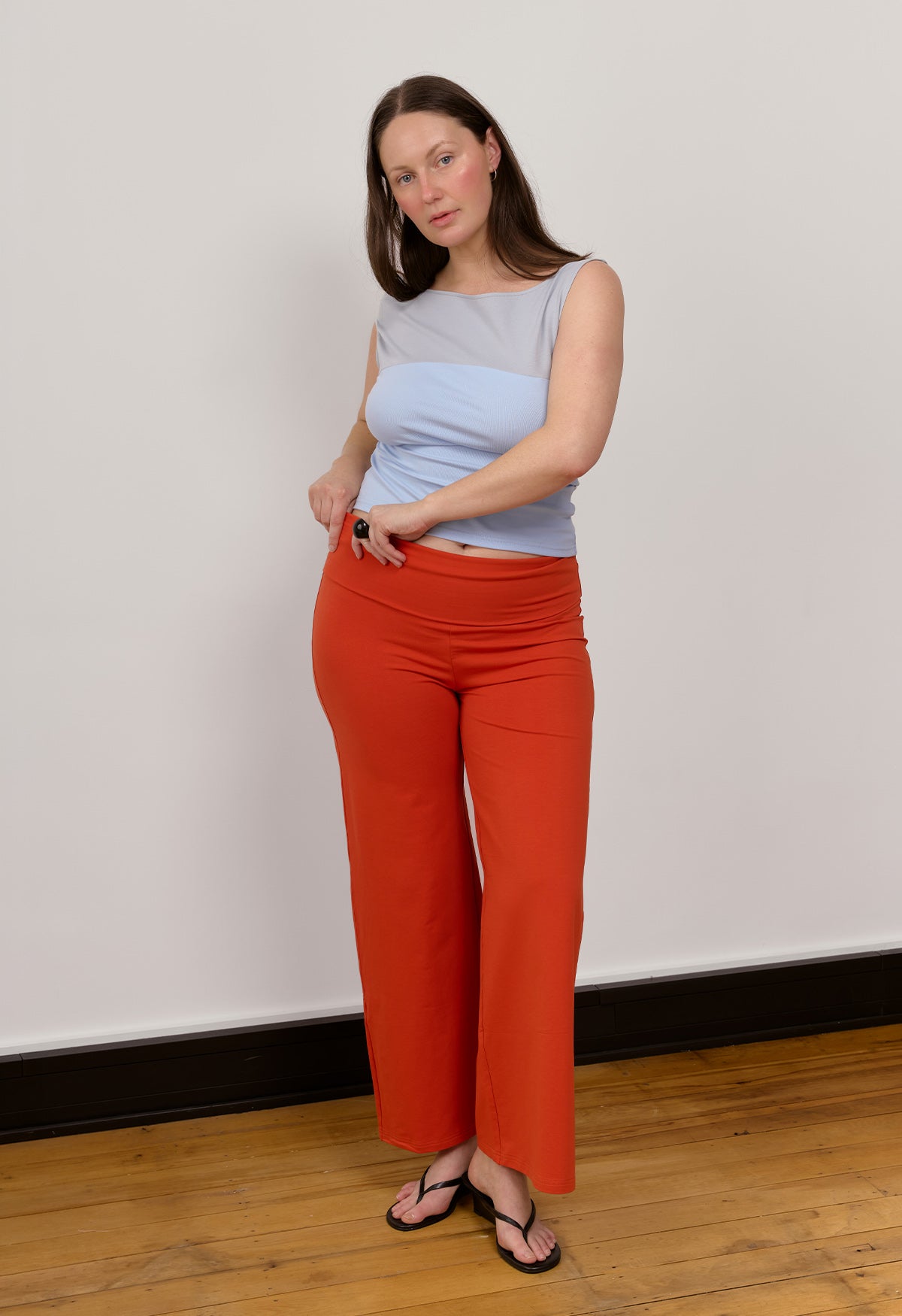 Fold Over Pant Terracotta