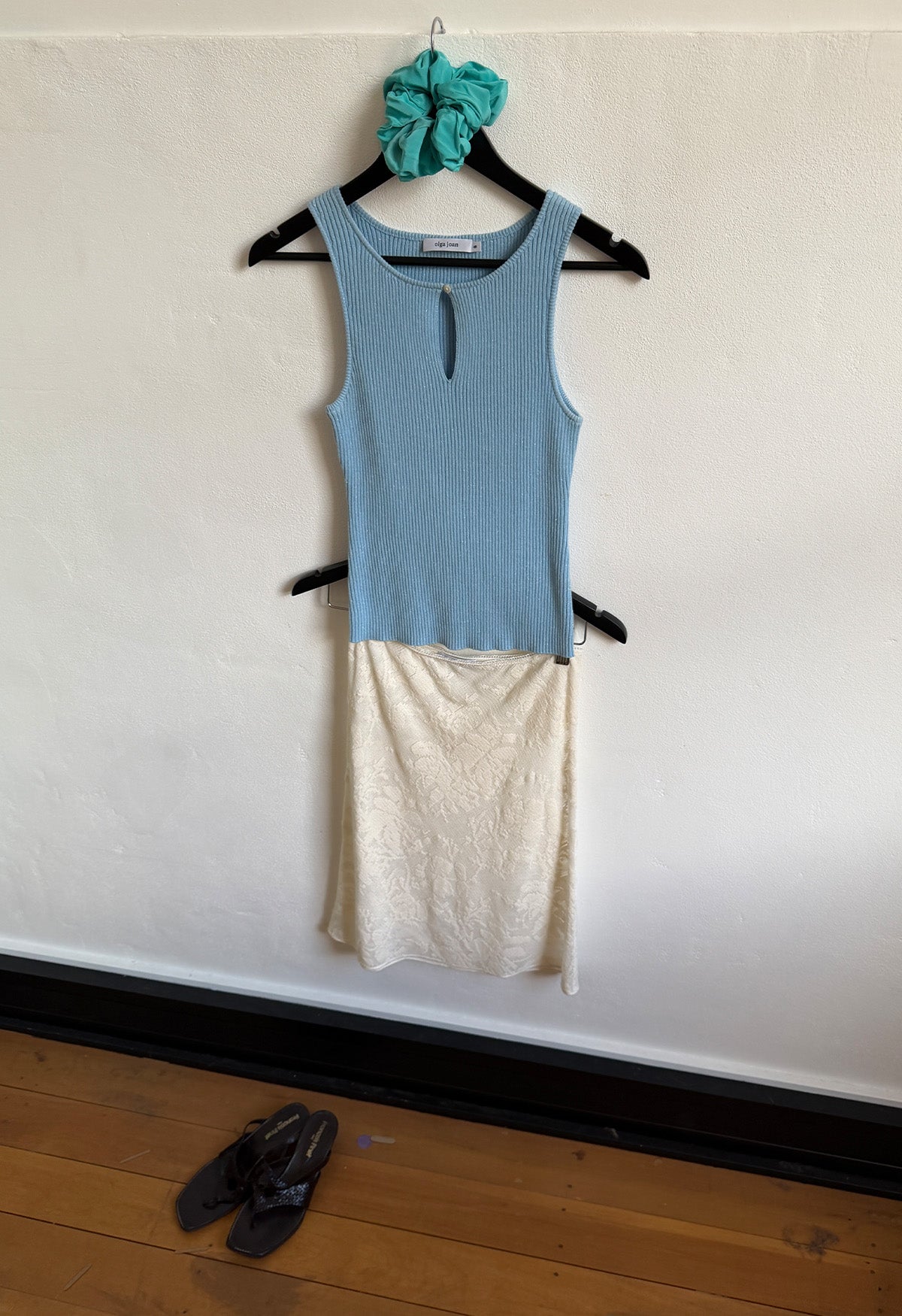 Key-Hole Knit Tank Cielo