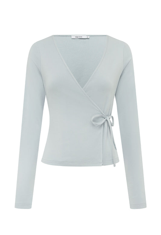 Long Sleeve Wrap Top Perla