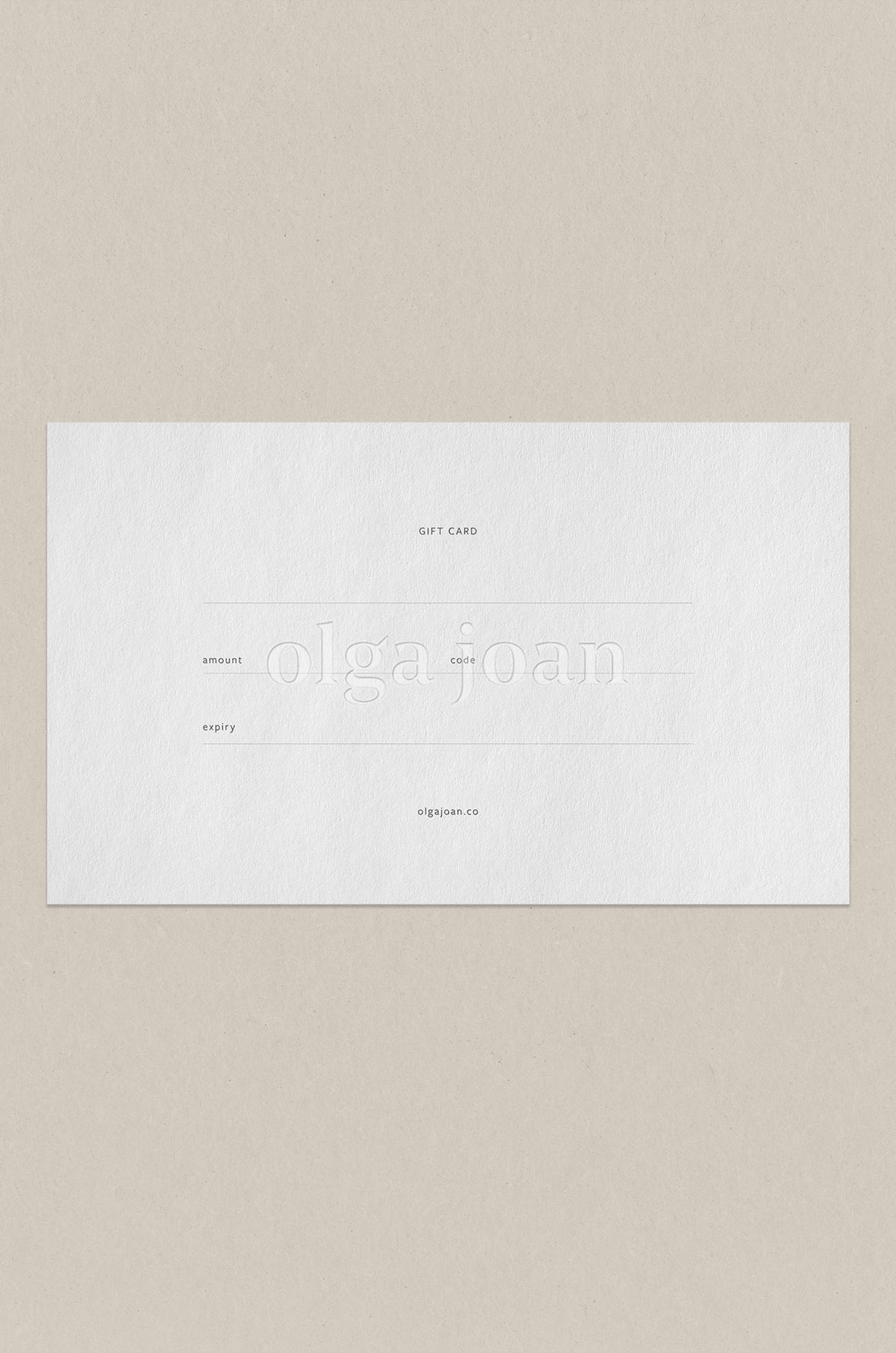 Olga Joan Gift Card