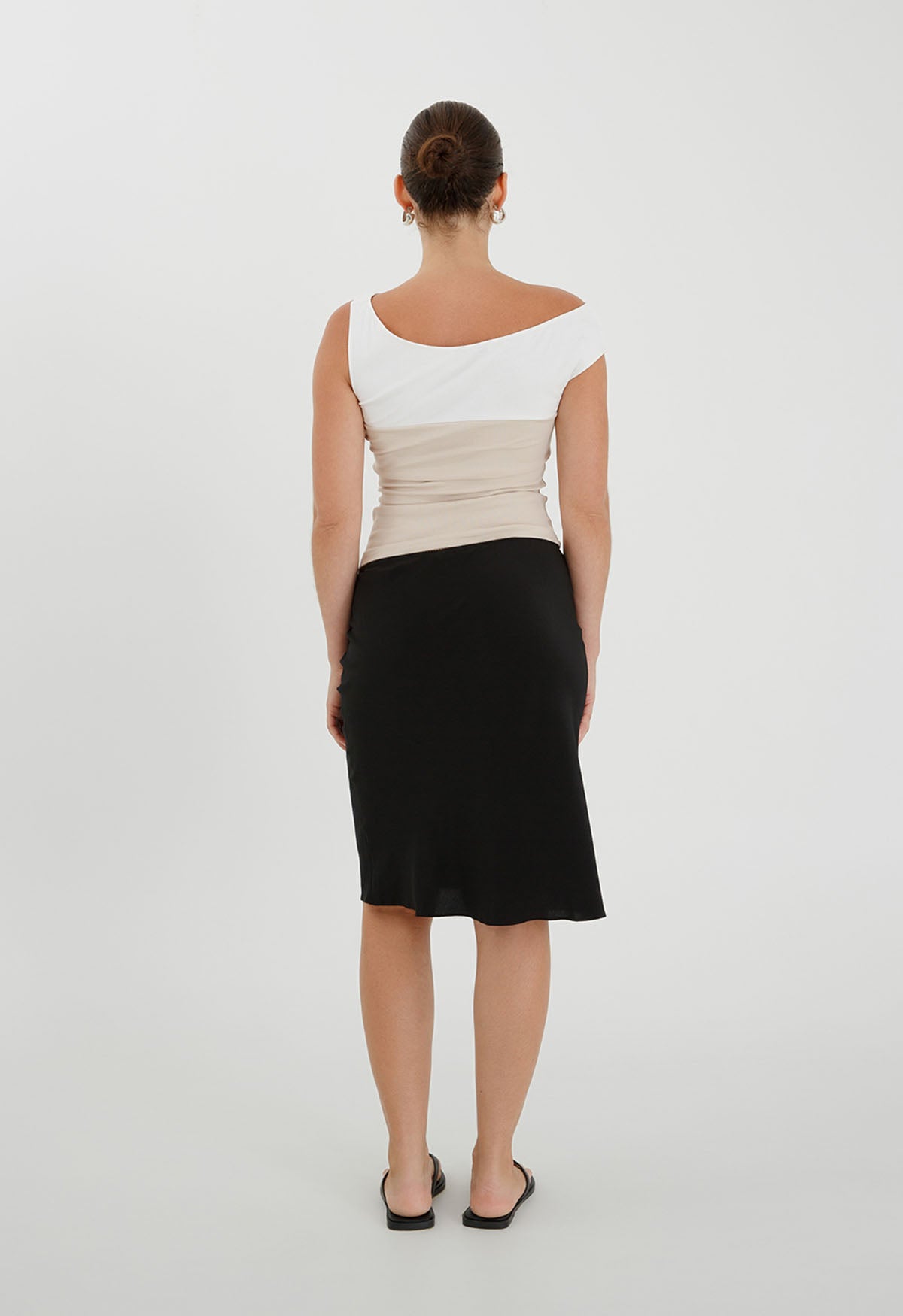 Asym Bardot Top Latte
