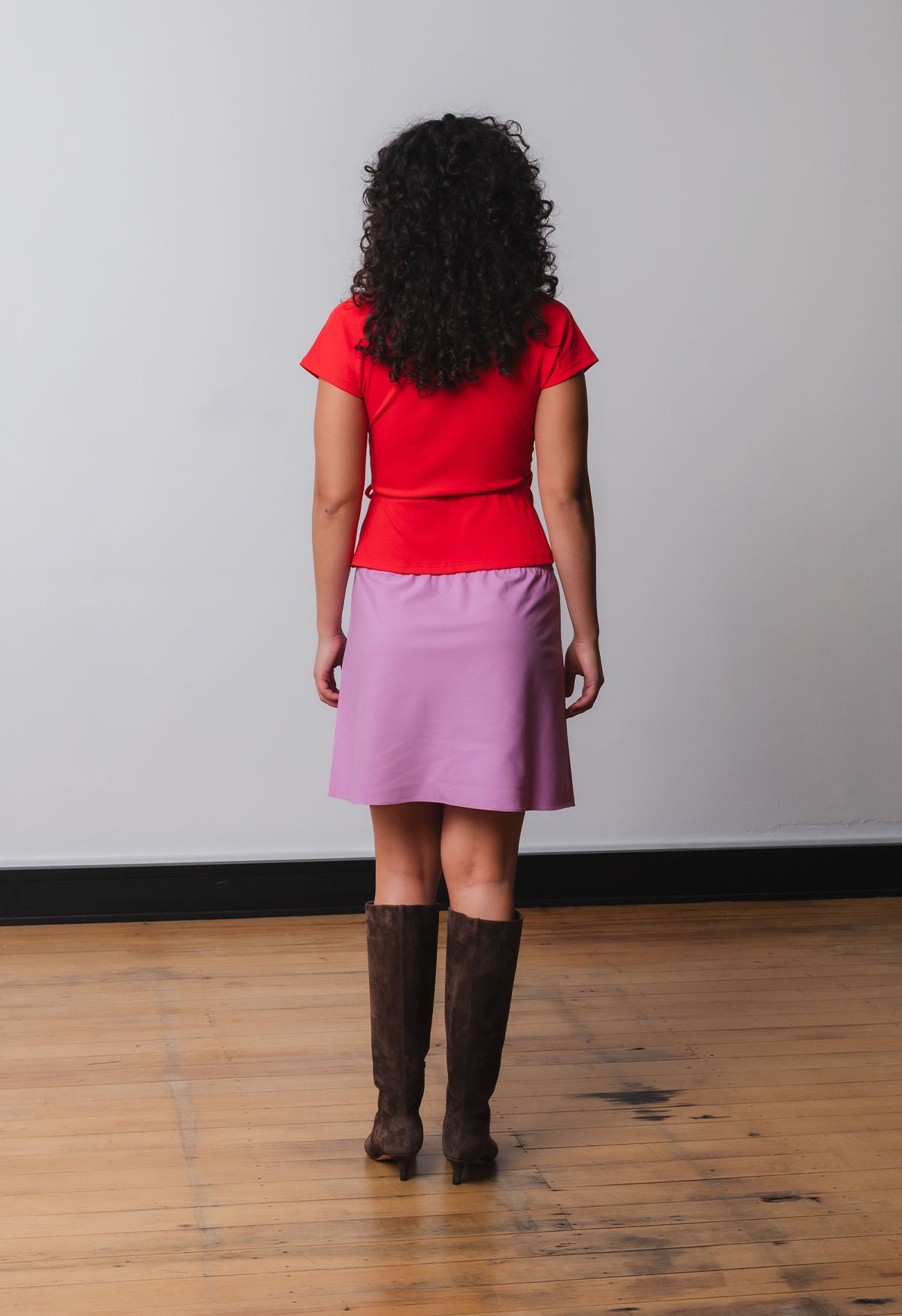Cap-Sleeve Wrap Top Pomodoro