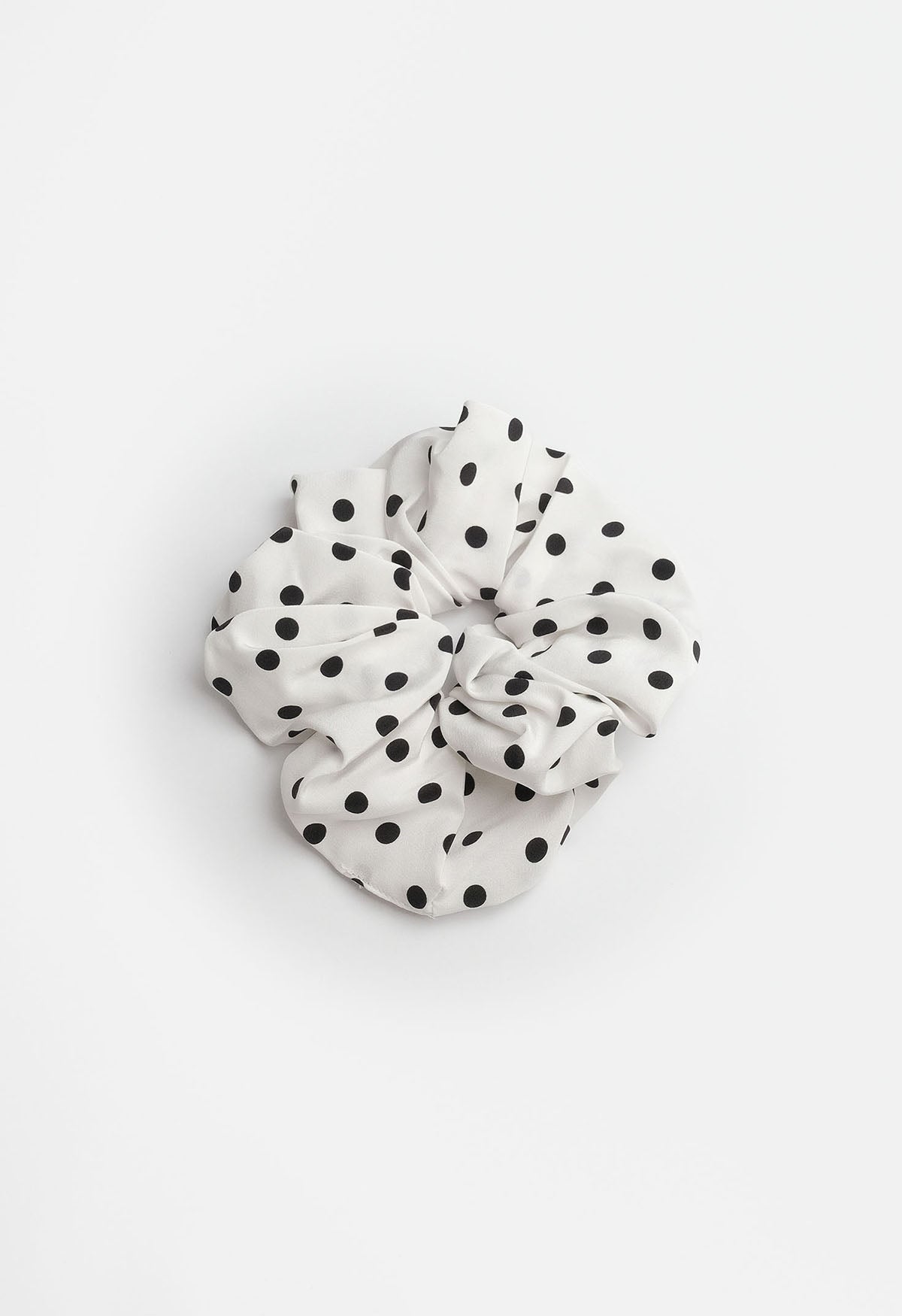 Oversized Scrunchie Pois Bianca