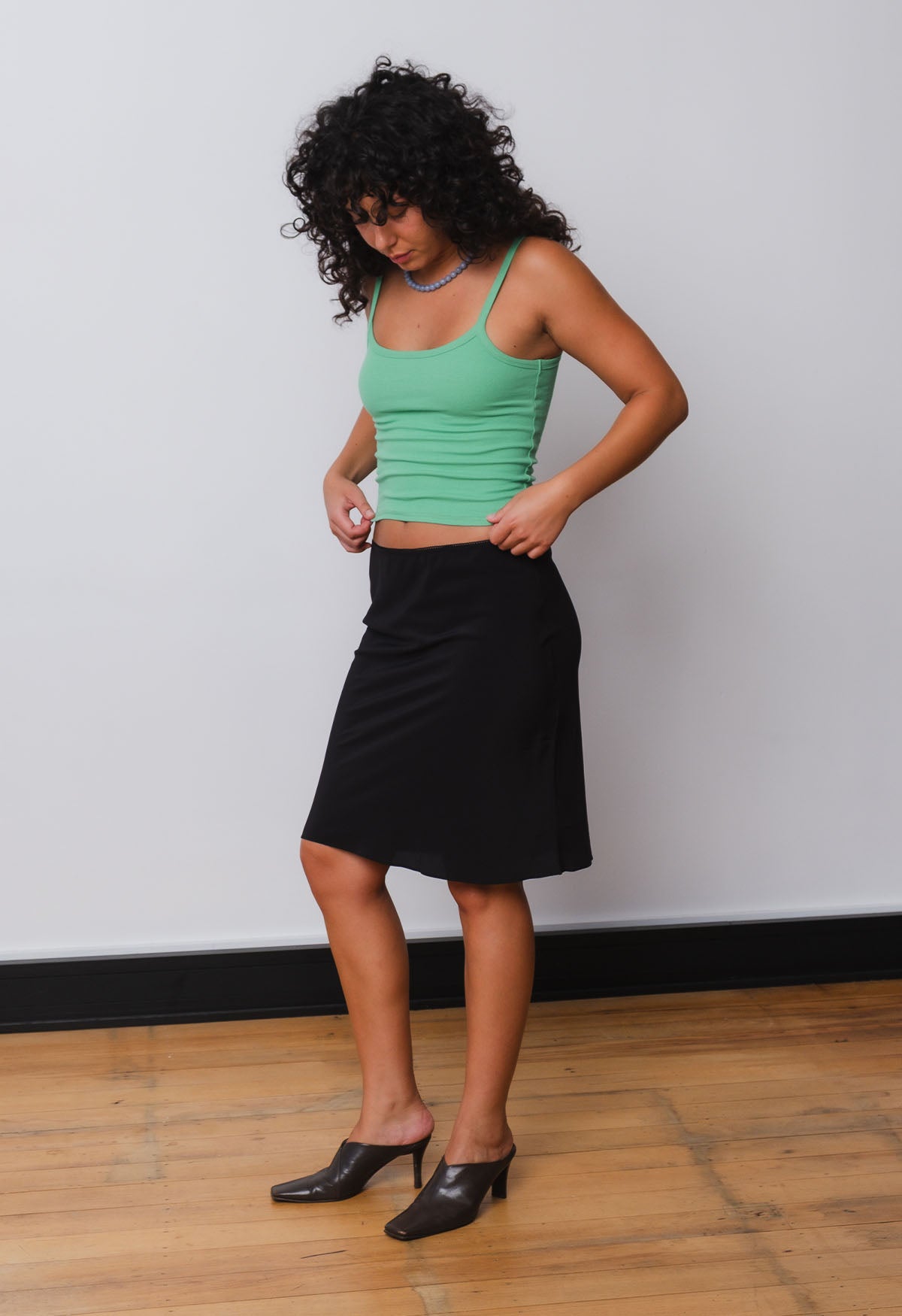 Ribbed Singlet Verde