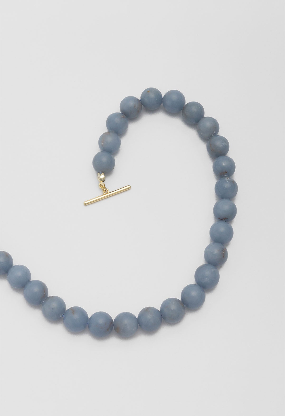 Sun Ray Necklace Angelite Gold 10mm
