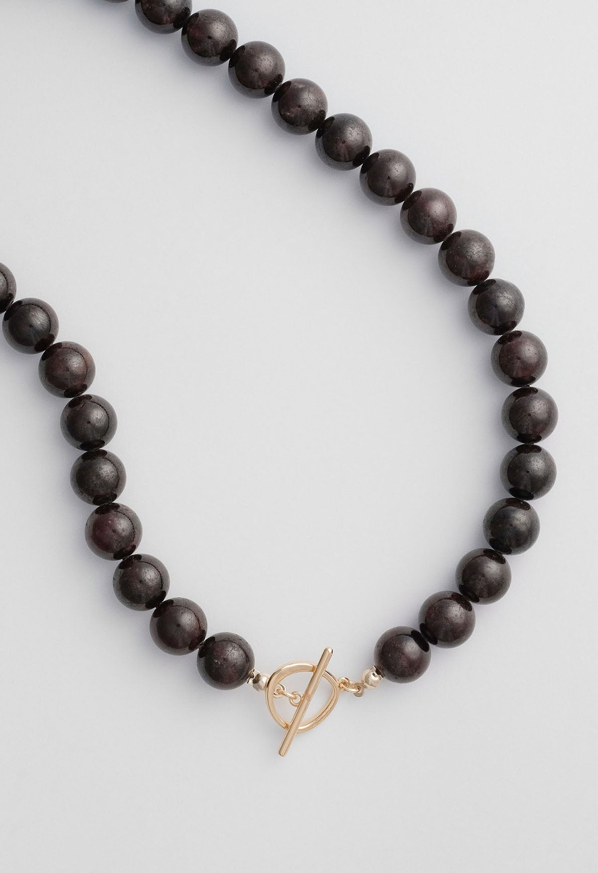 Sun Ray Necklace Garnet Gold 10mm