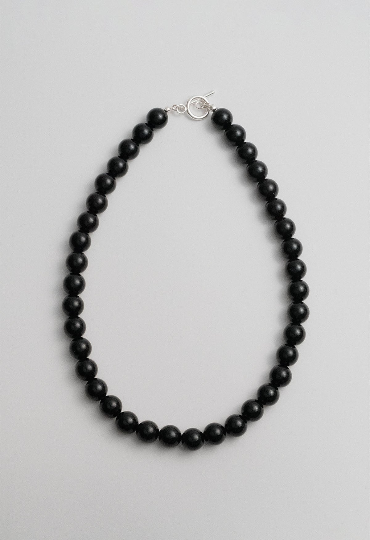 Sun Ray Necklace Onyx Silver 10mm