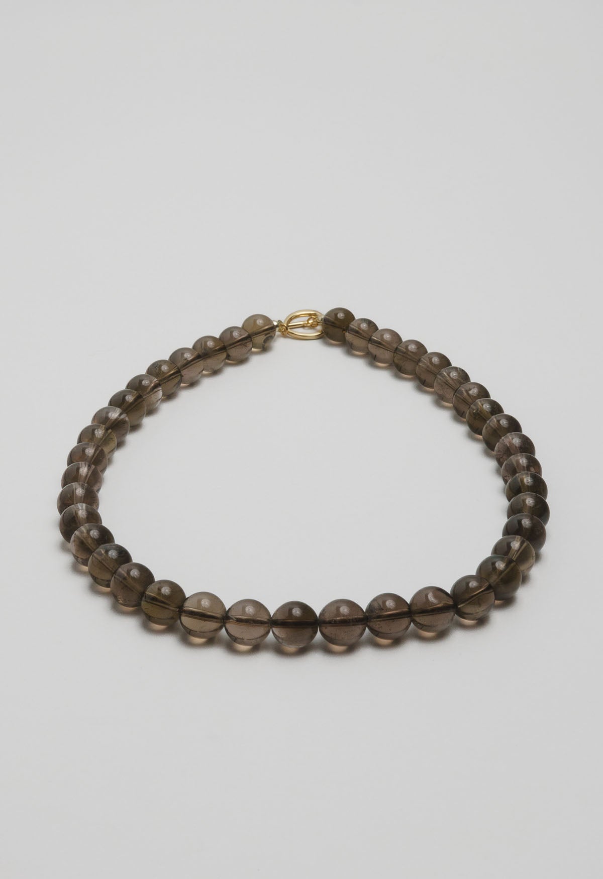 Sun Ray Necklace Smoky Quartz Gold 10mm