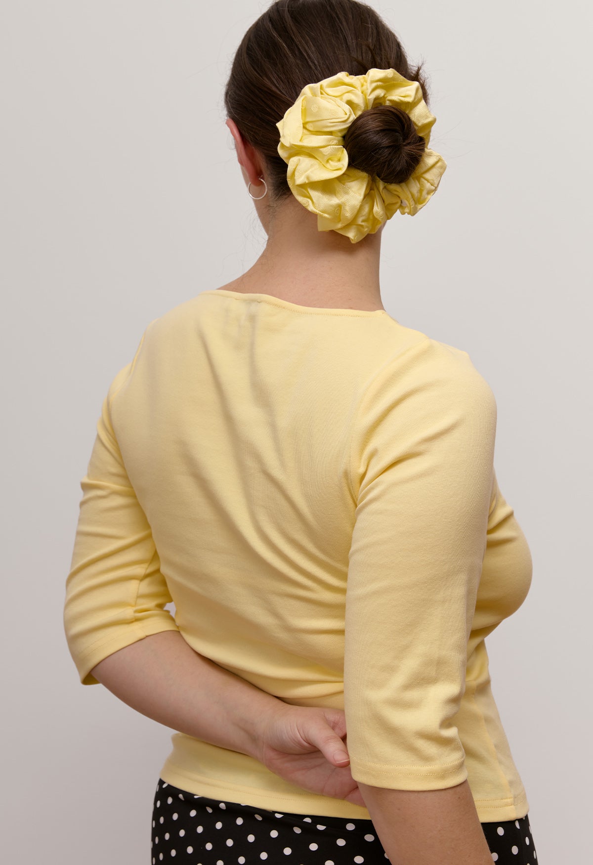 Oversized Scrunchie Jacquard Limone