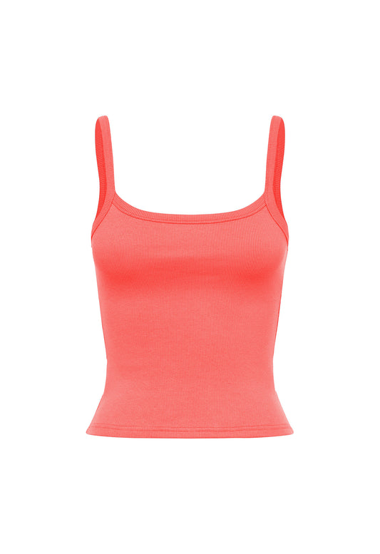 Ribbed Singlet Corallo