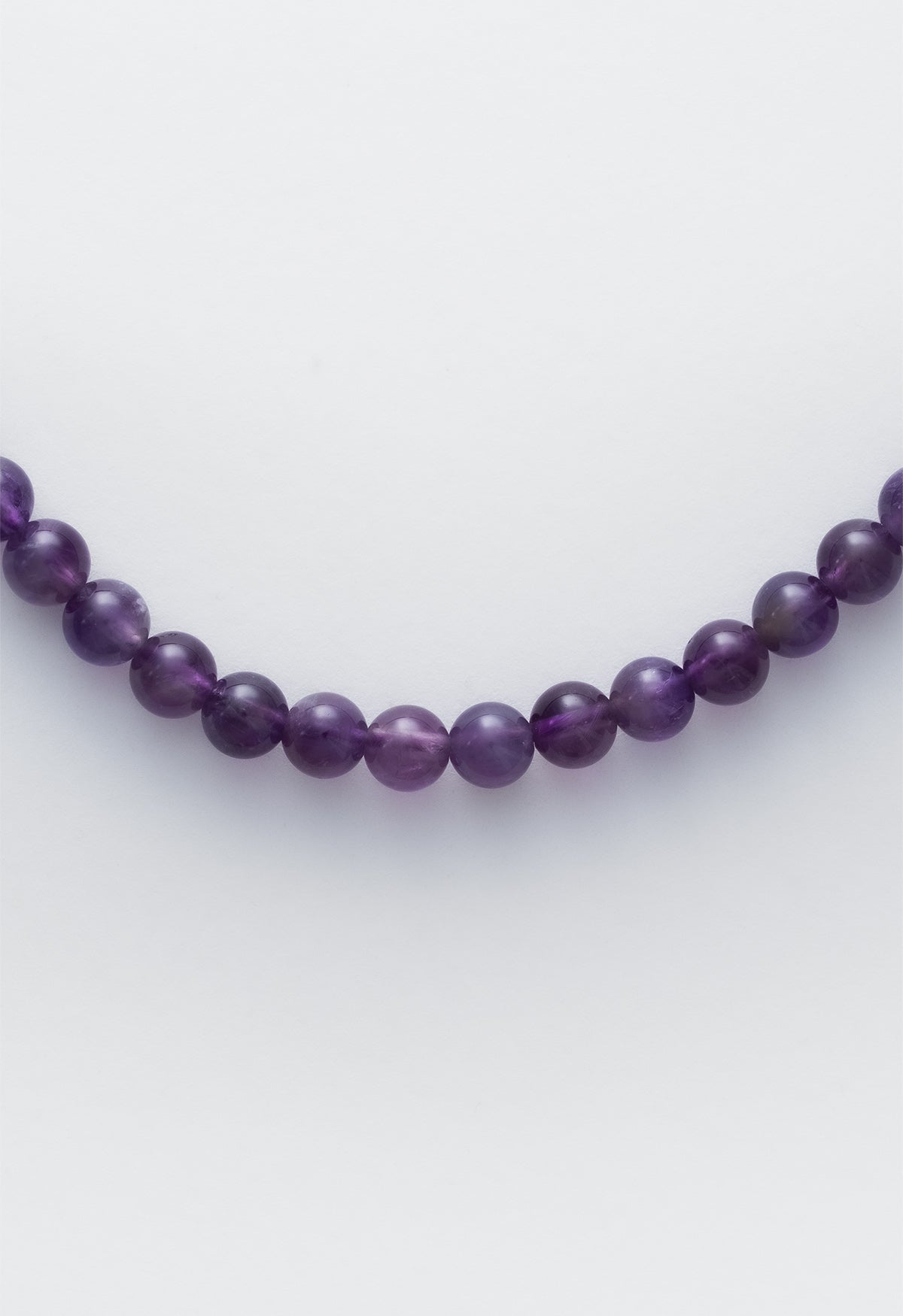 Sun Ray Necklace Amethyst Silver 6mm