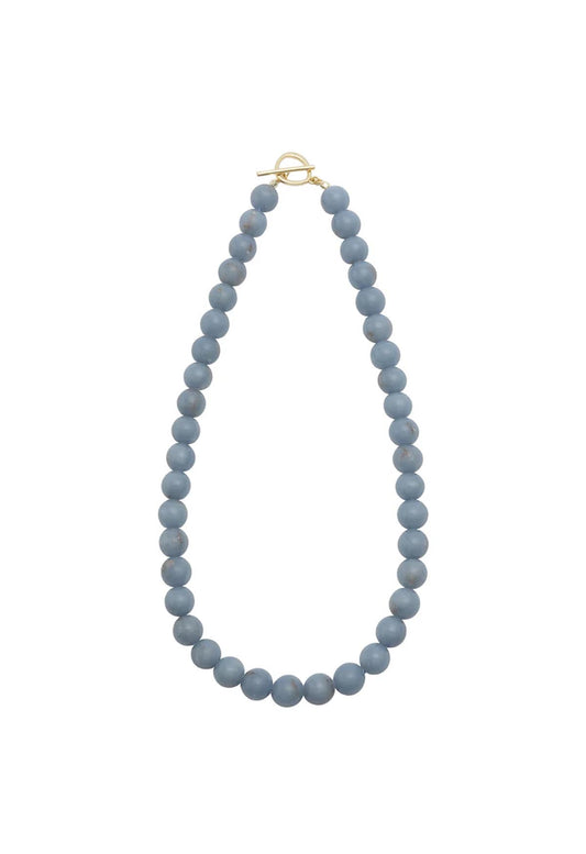 Sun Ray Necklace Angelite Gold 10mm