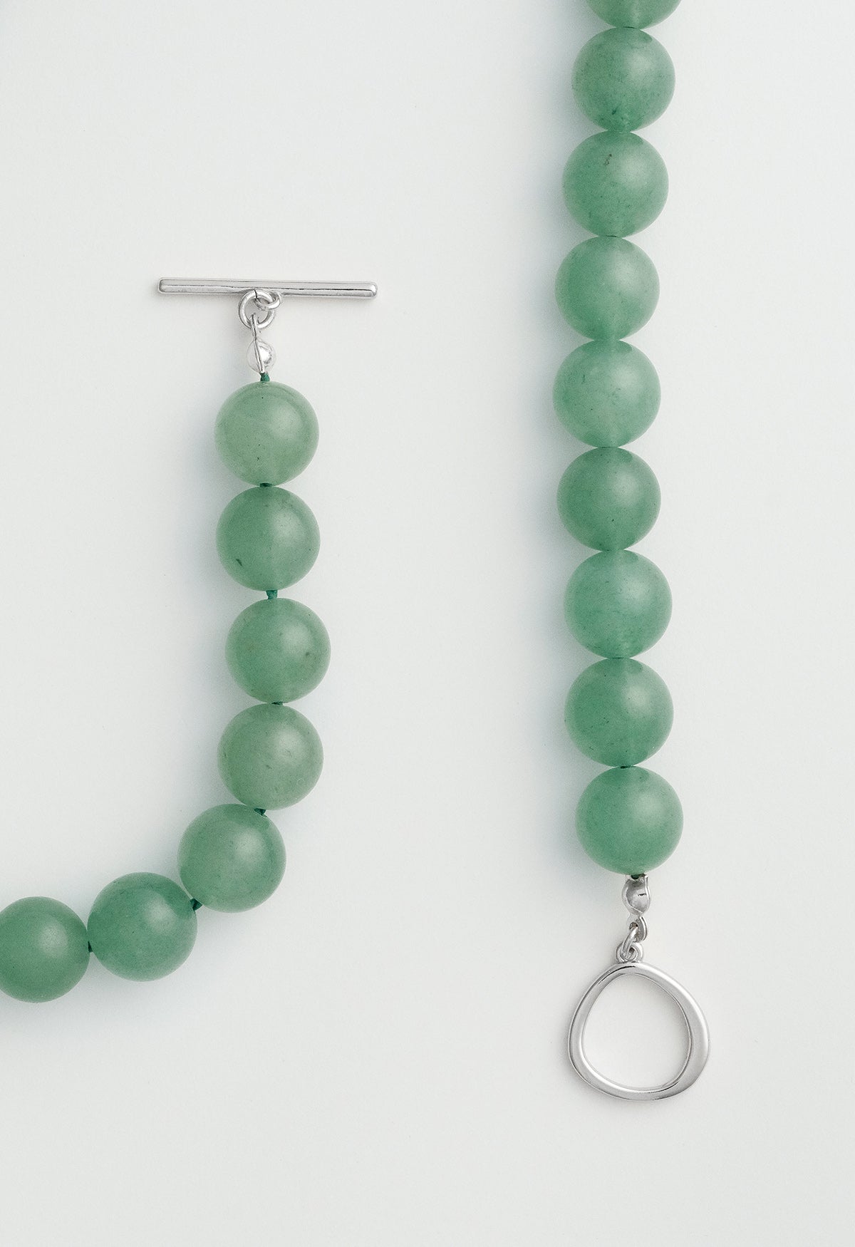 Sun Ray Necklace Aventurine Silver 10mm