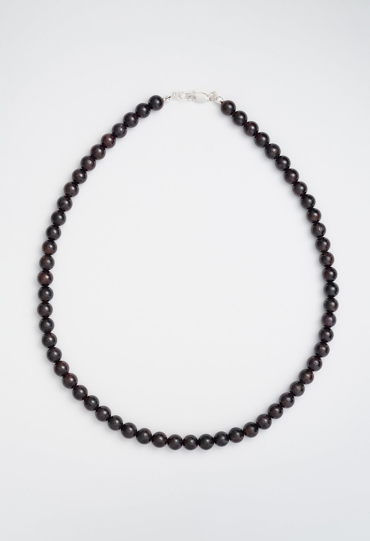 Sun Ray Necklace Garnet Silver 6mm