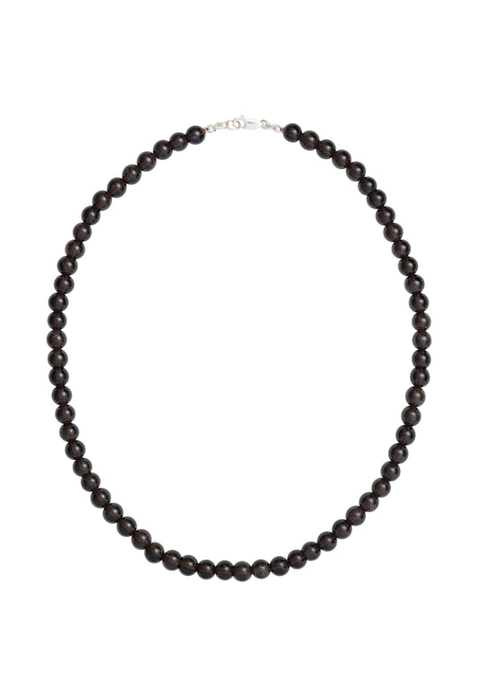 Sun Ray Necklace Smoky Quartz Silver 6mm