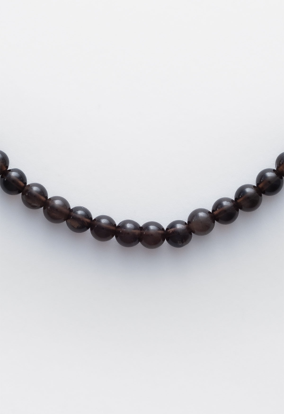 Sun Ray Necklace Smoky Quartz Silver 6mm