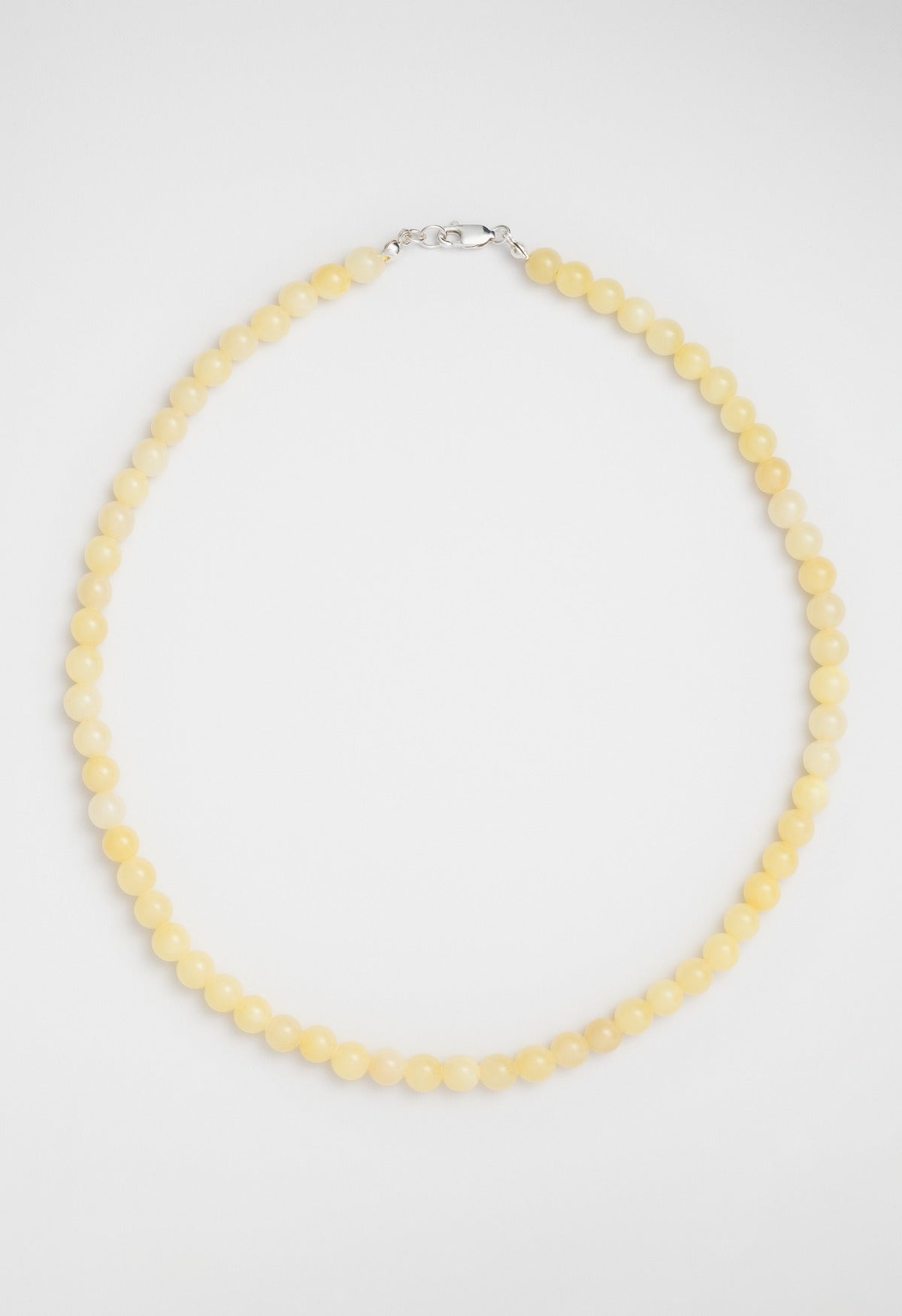 Sun Ray Necklace Yellow Jade Silver 6mm