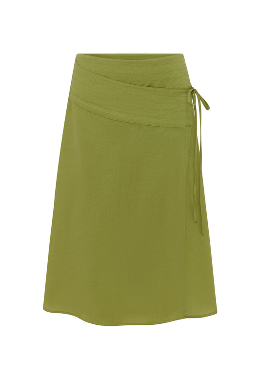 Tie-Waist Skirt Pistacchio