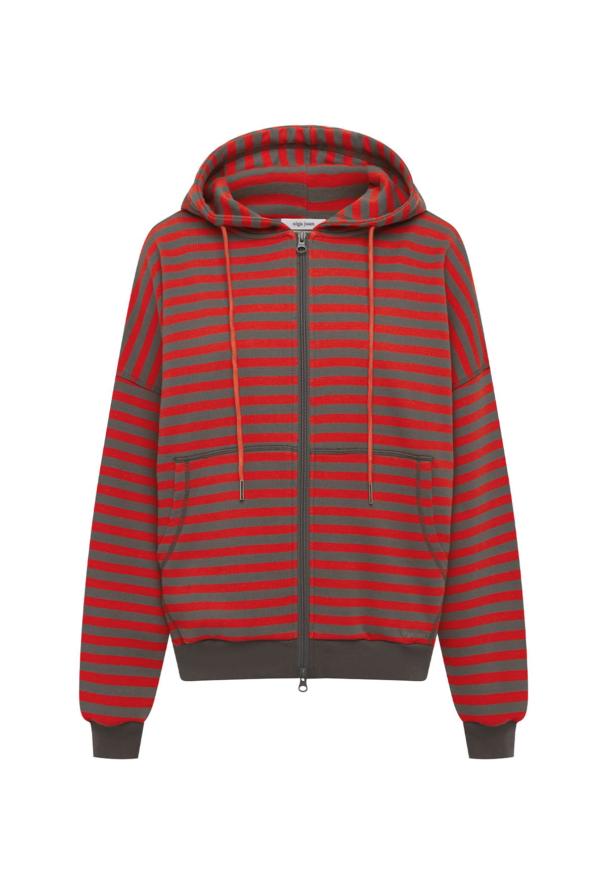 Zip Hoodie Pomodoro Stripe