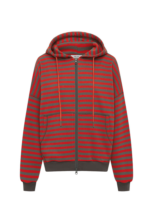 Zip Hoodie Pomodoro Stripe